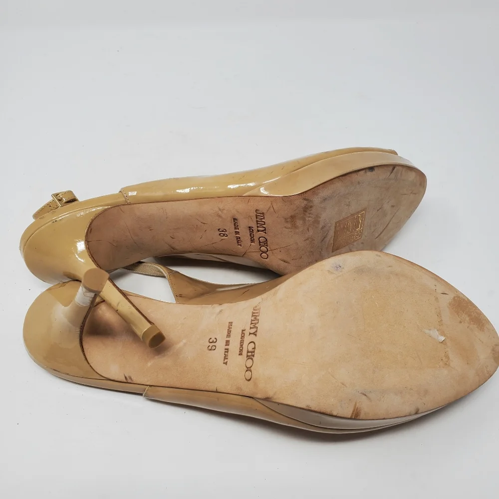 Jimmy Choo Nude Patent Pumps